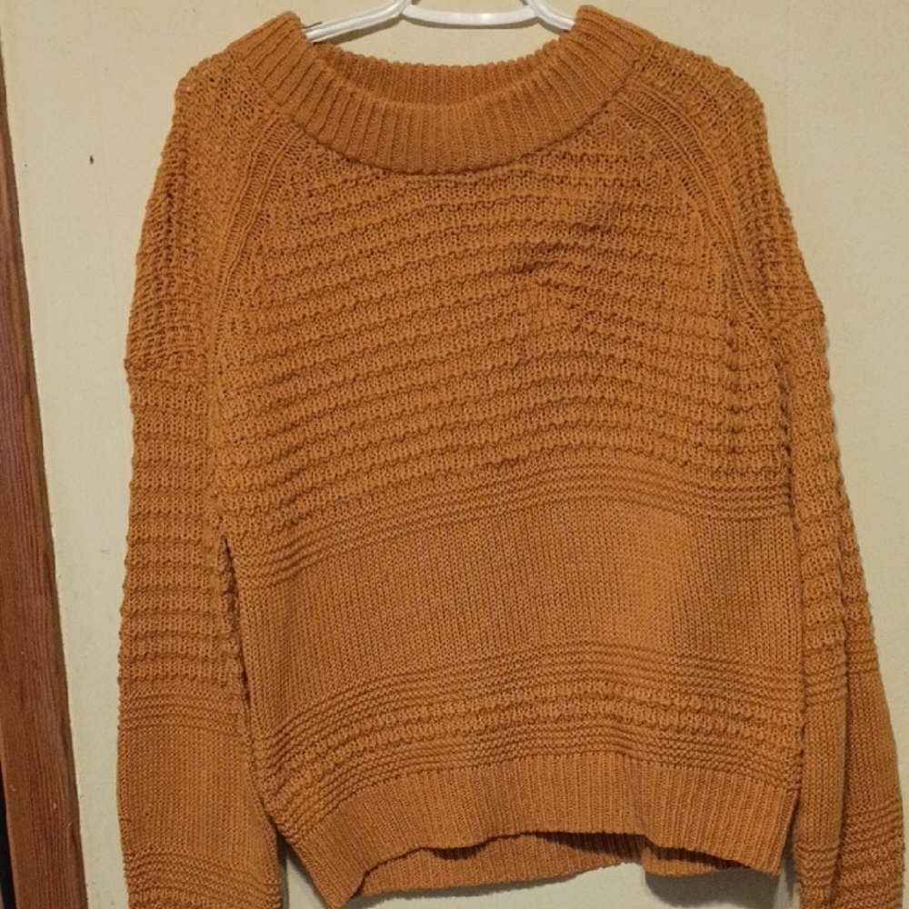 Universal Thread Textured Knit Sweater in Warm Brown
